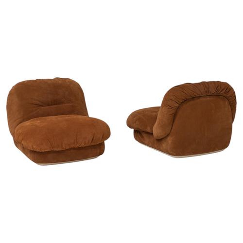 Jumbo Lounge Chairs attributed to Alberto Rosselli for Saporiti Italia, Italy, 1970s, Set of 2 For Sale - Image 16 of 16