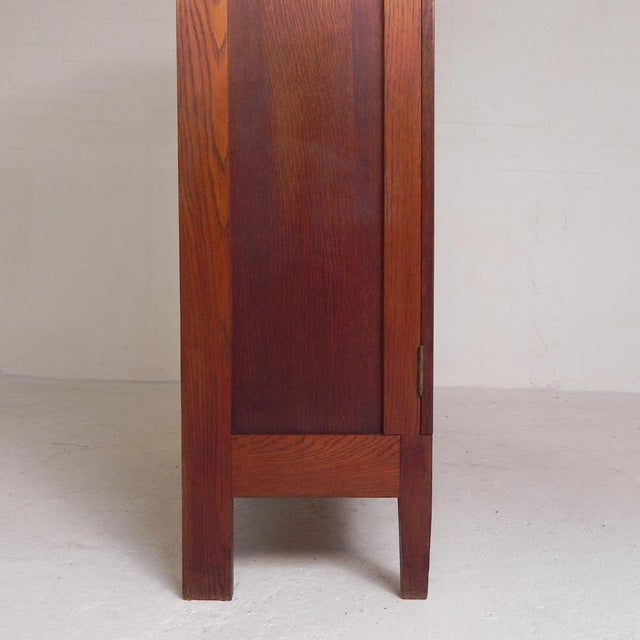 Wood Roller Shutter Cabinet, 1930s For Sale - Image 7 of 18