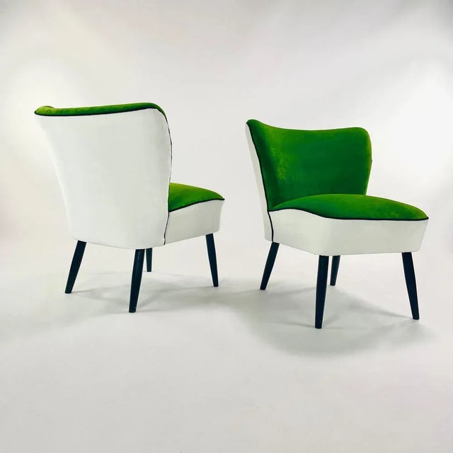 Set of Two-Color Cocktail Armchairs, 1950s For Sale - Image 11 of 13