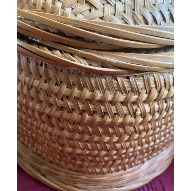 Chinese Vintage Set of 1940 Handmade Chinese Wedding Rice Baskets For Sale - Image 3 of 6