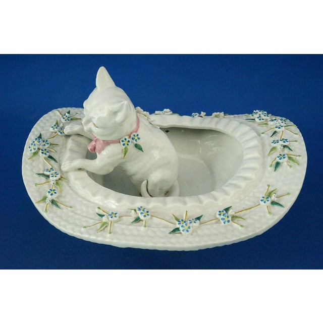 20th Century Porcelain Sculpture Cat in a Hat by Vion & Baury, France, 1890s For Sale - Image 11 of 18