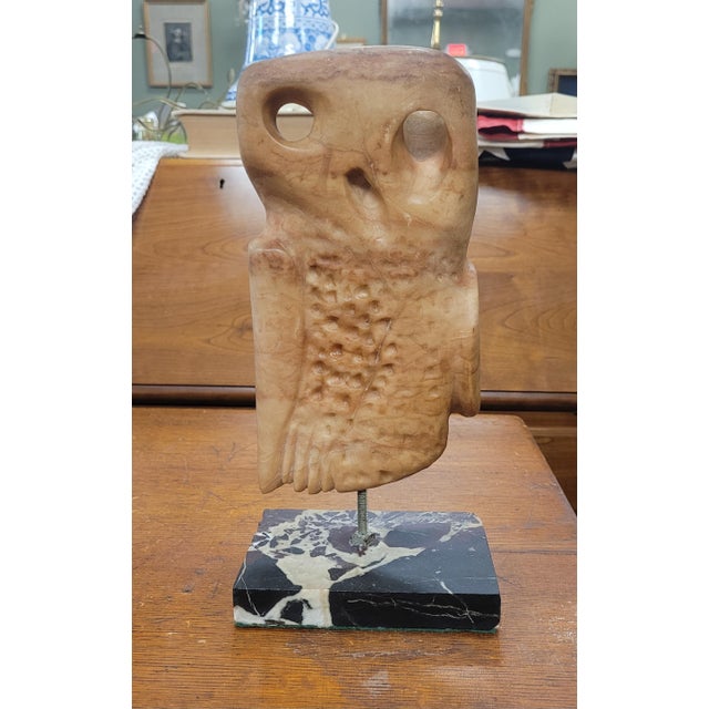 Mid Century Modern Stone Owl Sculpture For Sale In Philadelphia - Image 6 of 9