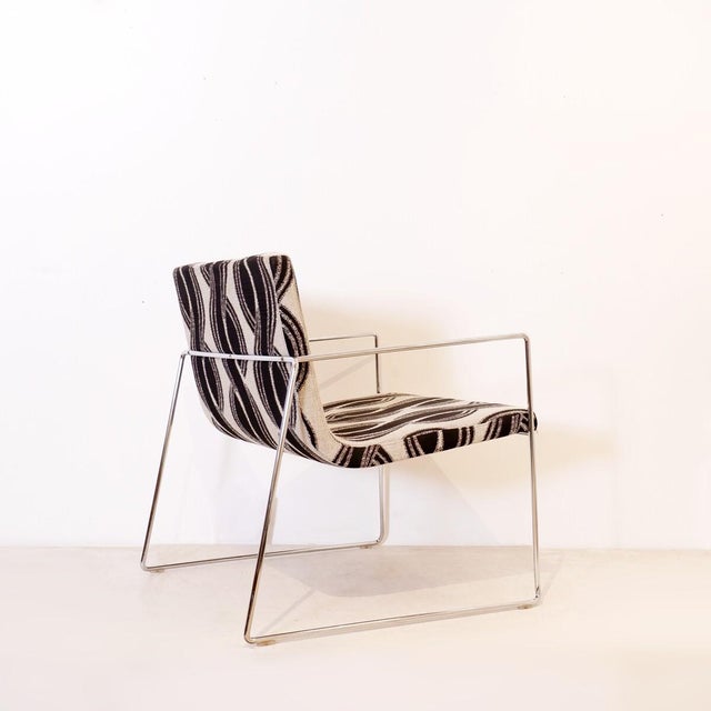 Mid-Century Modern Vintage Minimalist Lounge Chair, 1970s For Sale - Image 3 of 8