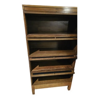 Early 20th Century 4‑module Globe‑Wernicke Mahogany Barrister Bookcase For Sale