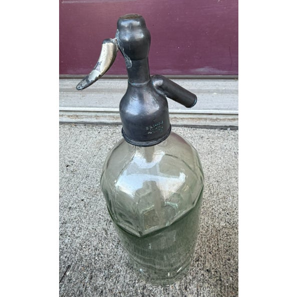 French 1920s French Glass Seltzer Bottle For Sale - Image 3 of 5
