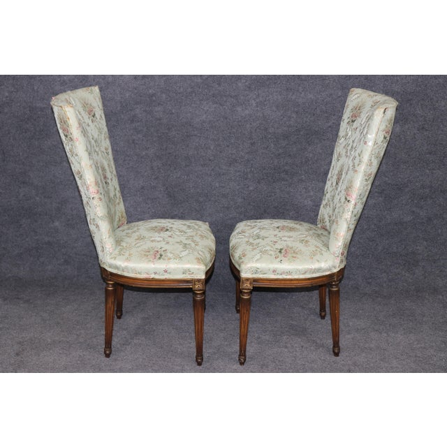 Large Set of 8 Louis XVI Style Side Dining Chairs For Sale - Image 4 of 14