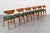 Wood Mid-Century Scandinavian Wood and Green Fabric Chair, 1960s, Set of 6 For Sale - Image 7 of 16