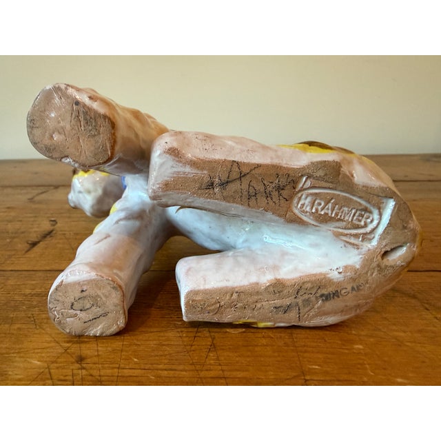 Vintage Pair of H. Mária Ráhmer Ceramic Sculptures of Terrier Dogs For Sale - Image 10 of 15