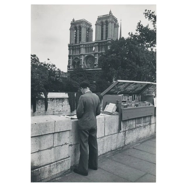 Man, Notre Dam, 1955, Black & White Photograph For Sale