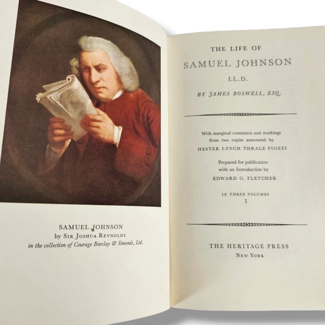 Book Set the Life of Samuel Johnson by Boswell 3 Volume Set W/ Case For Sale In San Francisco - Image 6 of 12