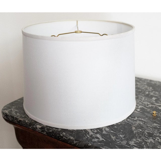 Art Nouveau Floor Lamp of Brass With Table Top of Green Onyx Marble From France For Sale - Image 11 of 13