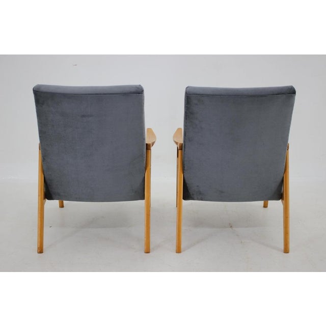 Set of Beech Armchairs, Former Czechoslovakia, 1970s For Sale - Image 10 of 18