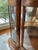 Vintage French Provincial Style Lighted Demilune Curved Glass Console Curio Cabinet For Sale - Image 4 of 7