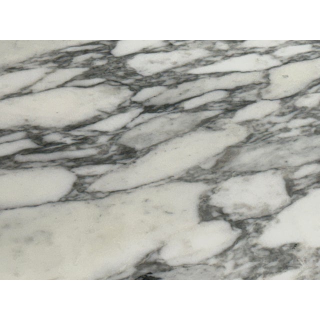 Stone Eero Saarinen Tulip Dining Table With Arabescato Marble Top For Sale - Image 7 of 12