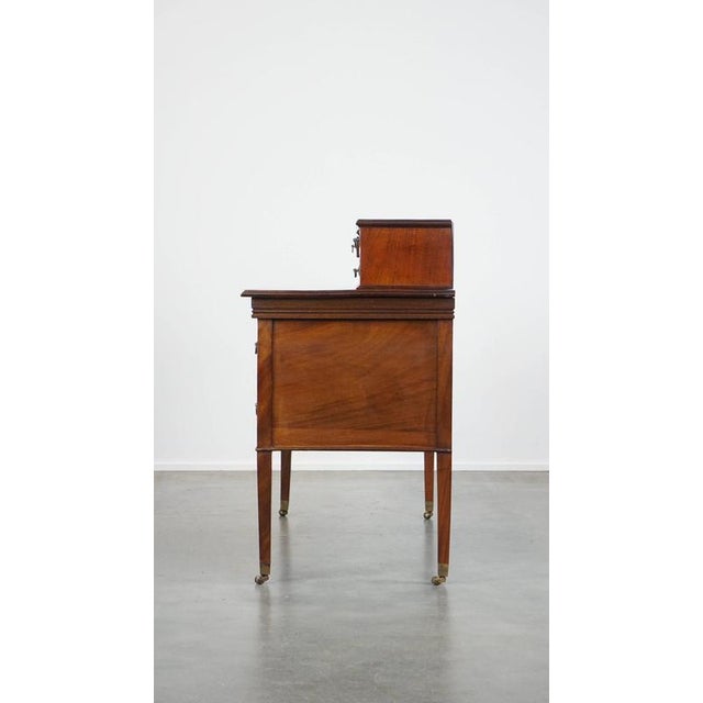 English Empire Intarsia Inlaid Wood Desk, Late 19th Century For Sale - Image 5 of 12