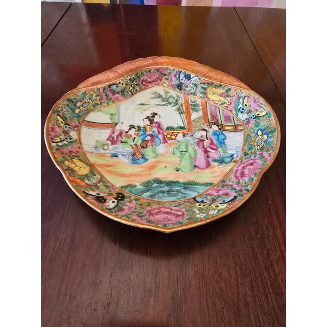 Chinese Antique Chinese Porcelain 200 Years Old Sea Shell Plate For Sale - Image 3 of 8