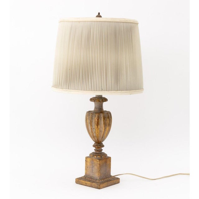 Neoclassical Urn Form Giltwood Table Lamps, Pair For Sale In New York - Image 6 of 7