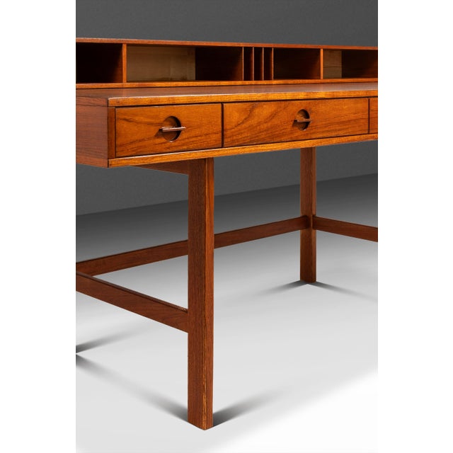 Danish Mid-Century Modern Flip-Top Executive Desk in Teak by Peter Løvig Nielsen, Denmark, C. 1960s For Sale - Image 13 of 18
