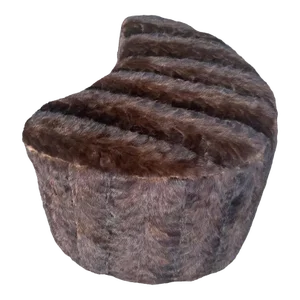 Vladimir Kagan Design Nautilus Ottoman Upholstered in Mink Fur