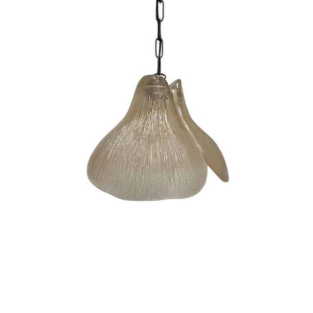 Pendant Lamp with Glass Leaves from Peill & Putzler, 1970s For Sale - Image 10 of 12