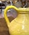 19th Century French Provence Yellow Glazed Terracotta Double-Handled Jug For Sale - Image 4 of 9