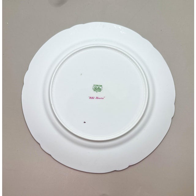 English Fine Bone China Lunch Plates by Shelly - Set of 6 For Sale - Image 13 of 15