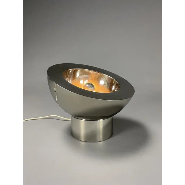 Italian Adjustable Nickel Plated Table Lamp, 1970 For Sale - Image 3 of 7