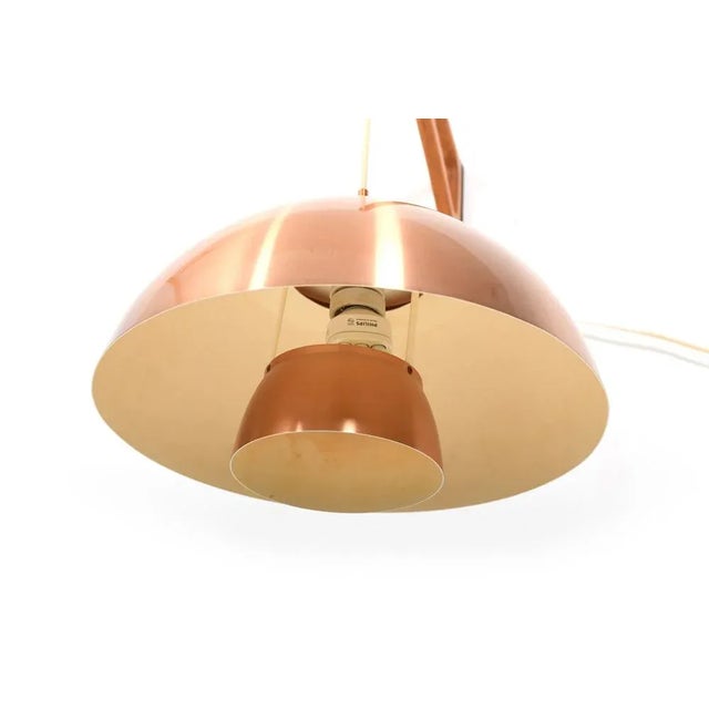 Danish Oak and Copper Wall Lamp, 1960s For Sale - Image 4 of 7
