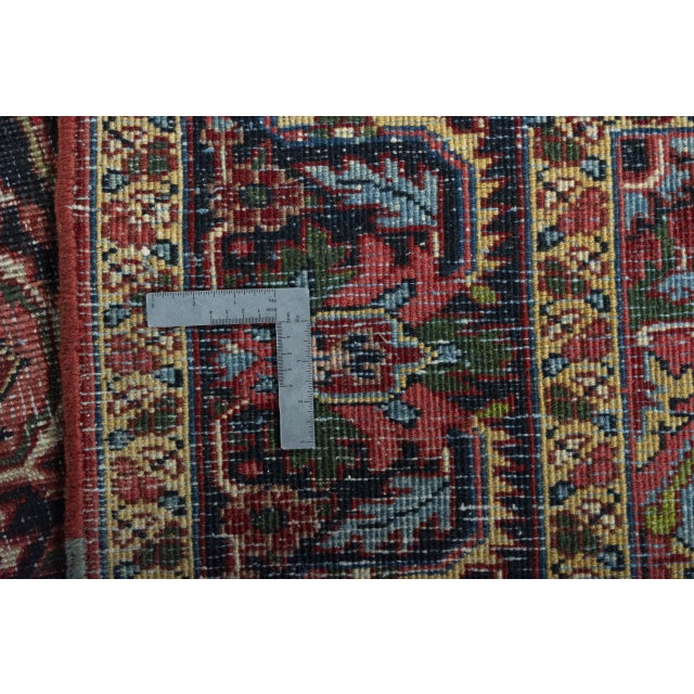 Antique Hand-Knotted Heriz Rug , 1890s For Sale - Image 12 of 13