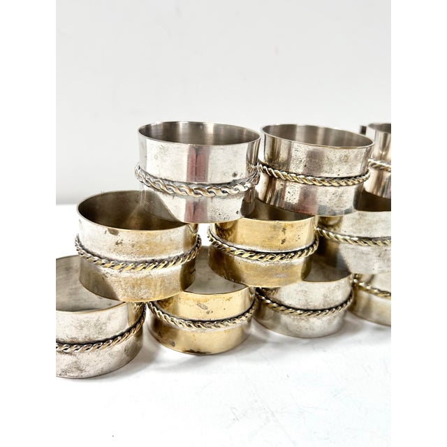 Vintage Butterfly Napkin Rings – Silver Sculptural Spring Garden Party Tabletop Decor - Set of 12 For Sale - Image 11 of 12