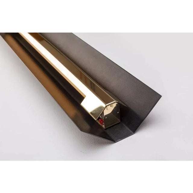 Large misalliance ex jet black wall light by lexavala dimensions: d 16 x w 130 x h 8 cm materials: powder coated shade...