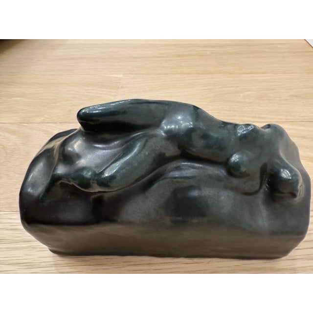 1920s 1926 Peter David Edstrom Art Deco Nude Ceramic Sculpture For Sale - Image 5 of 9