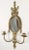 Classic Pagoda or Empire style mirrored wall candle sconce of heavy brass. Holds two taper candles. Lovely patina. No...