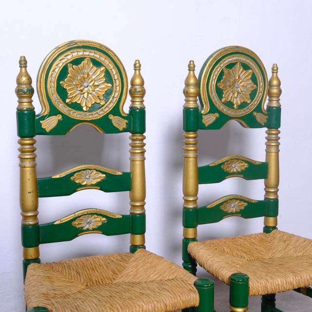 Spanish Colonial Carved Wood Chairs, 1940s, Set of 2 For Sale - Image 13 of 14