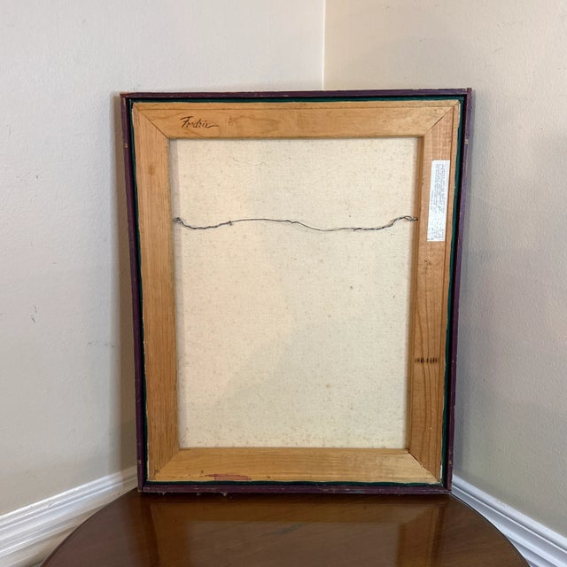 1970s Vintage Colorful Abstract Expressionist Painting Signed Amy ~ Framed For Sale - Image 9 of 9