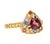 Contemporary 2.47 Carat Tourmaline Sapphire 14 Karat Yellow Gold Cocktail Ring Size 7 For Sale - Image 3 of 6