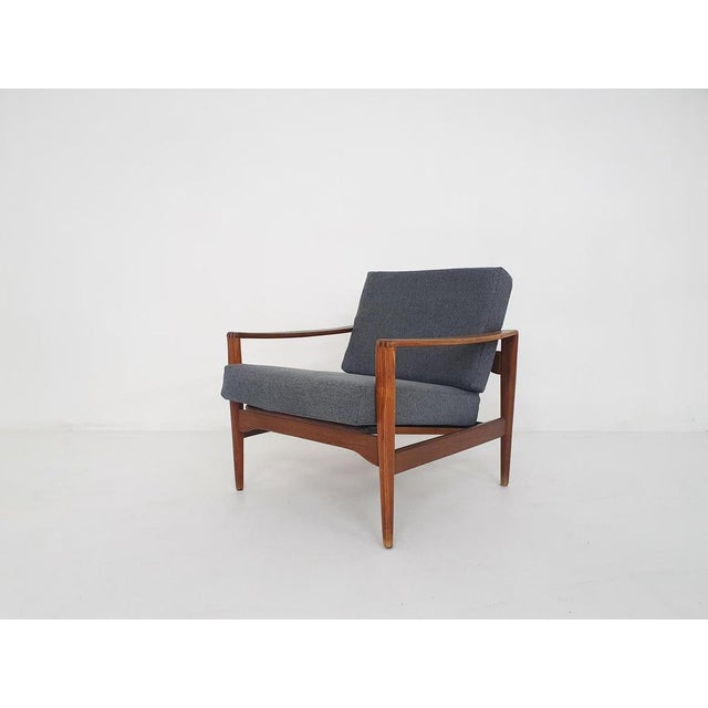 Teak Lounge Chair attributed to Illum Wikkelso Model Ek for Niels Eilersen, Denmark, 1960s For Sale - Image 9 of 9