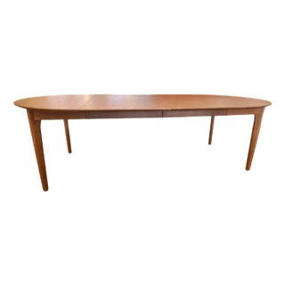 Vintage Danish Dining Table Veneered in Oak by Arne Vodder for Vamø, 1960s For Sale