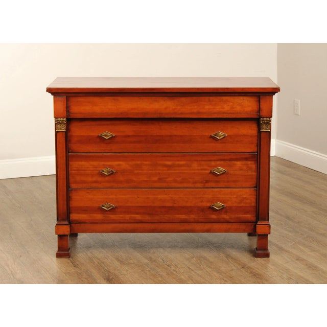 Annibale Colombo French Empire Style Cherry Chest Of Drawers For Sale - Image 10 of 12