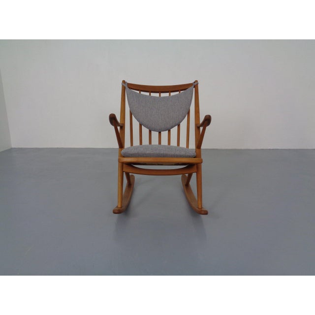 Rocking chair by Frank Reenskaug from the 1960s. Manufactured by Bramin. The cushions have been reupholstered and...