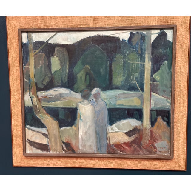 Nis Stougaard, Gudhjem, Bornholm, 1965, Oil on Canvas, Framed For Sale - Image 17 of 18