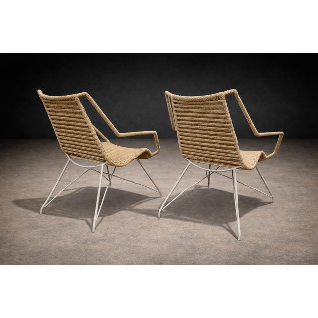 Brazilian Modern Armchairs in Iron & Sisal, Carlo Hauner, 1950s For Sale In New York - Image 6 of 14