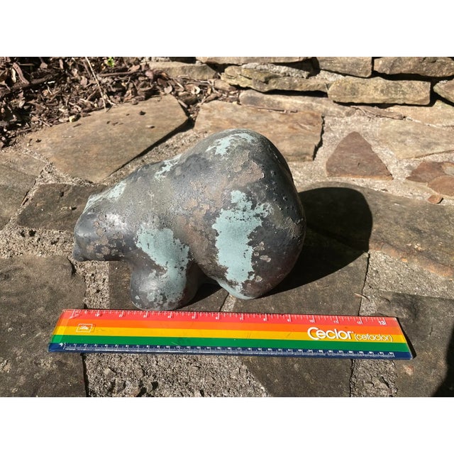 Ceramic Tony Evans Evans Studio Raku Ceramic Pottery Bear Sculpture For Sale - Image 7 of 12