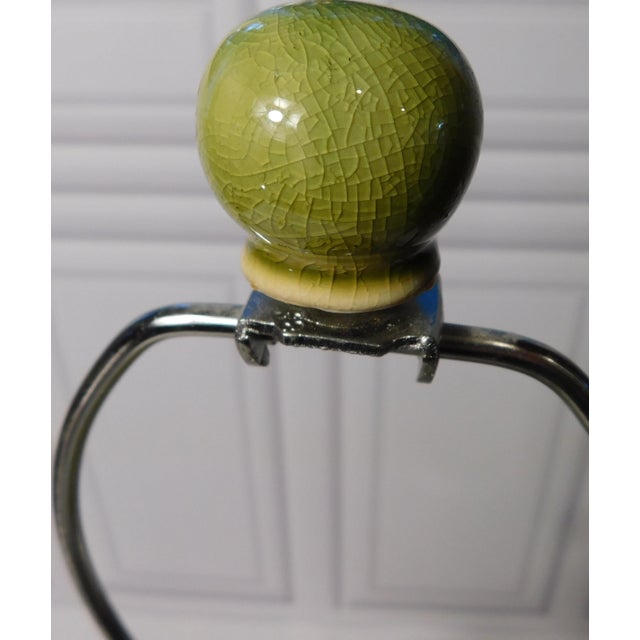 Vintage Tanner Kenzie Avocado Green Ceramic Gourd Lamps - Pair For Sale In Providence - Image 6 of 17