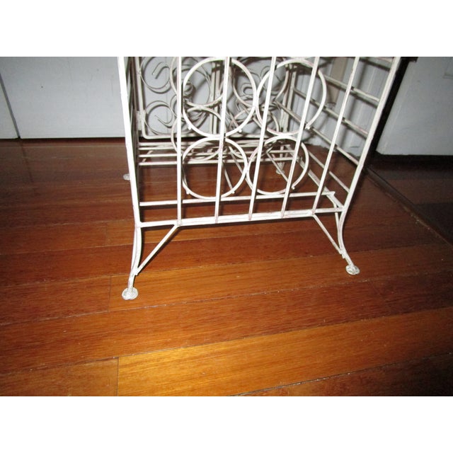 French Style White Wrought Iron Vintage Wine With Latch Chairish