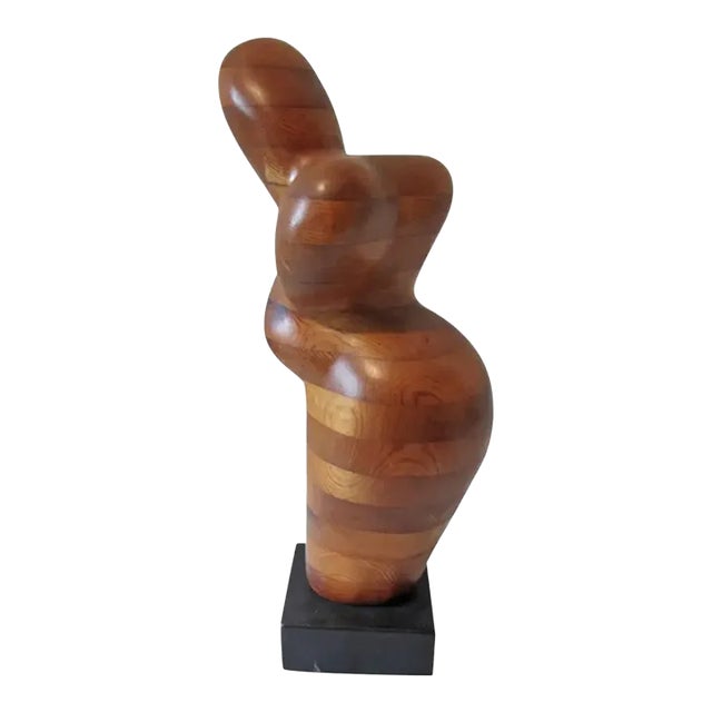 1970s Organic Wood Figural Craft Sculpture For Sale