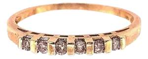 14 Karat Yellow Gold Diamond Band Bridal Wedding Anniversary Ring