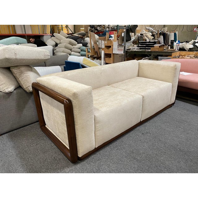 Carlo Scarpa Custom Couch, Reproduction of Cornaro Sofa by Scarpa. For Sale - Image 4 of 4