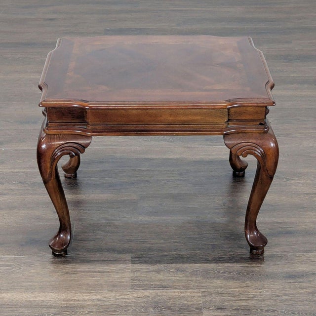 Wood Elegant Cherrywood End Table With Cabriole Legs For Sale - Image 7 of 9