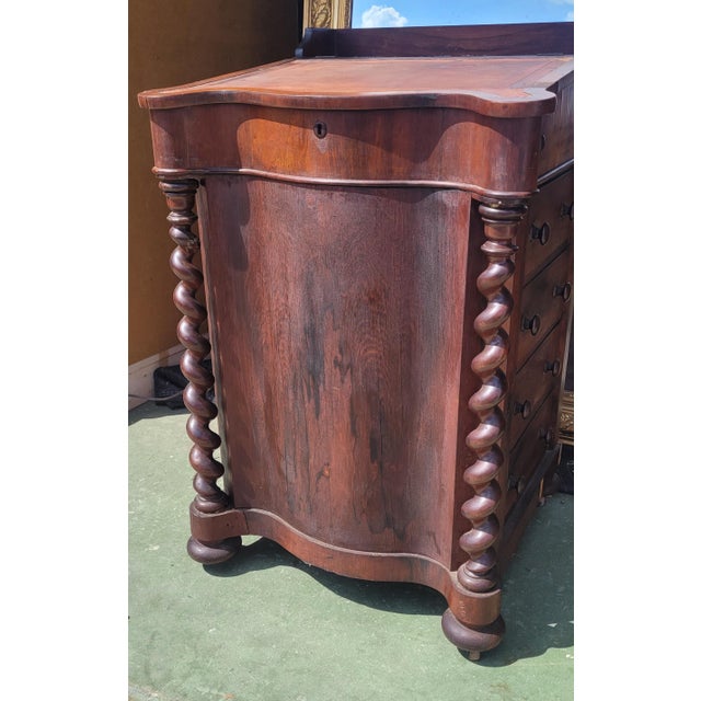 19th Century Victorian Barley Twist Davenport Desk For Sale - Image 11 of 17